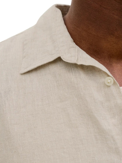 Jack&Jones camicia manica lunga in lino mod norrebro knit washed crew neck