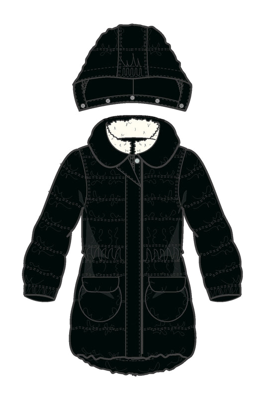 Name it giaccone con cappuccio staccanile e pelliccia BABY F MOLINE MINI