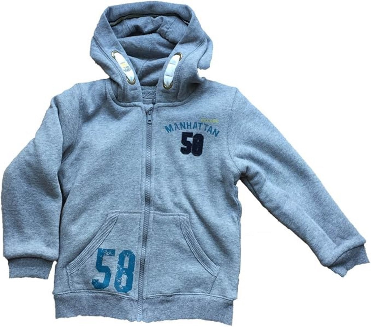 NAME IT Felpa zip lunga con cappuccio mod.  NITLOTHAR