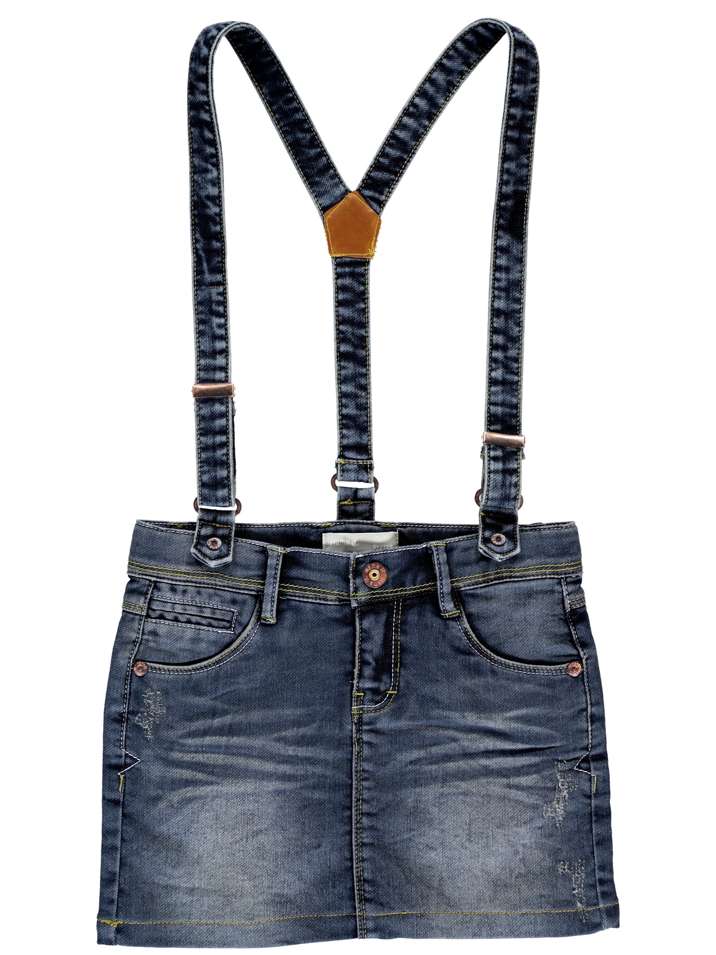 Gonna jeans con bretelle staccabili mod. NITASTRID