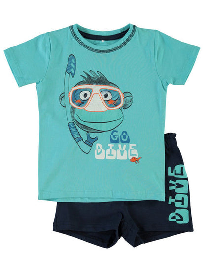 Name it completo t-shirt e bermuda modello Nitzebra
