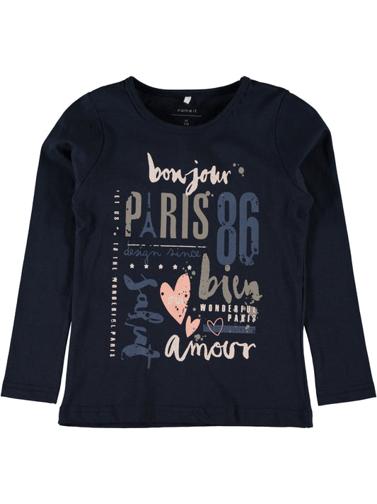 Name it t-shirt giro collo manica lunga bambina mod. Veen