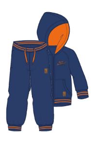 Tuta zip lunga cappuccio mod Enan