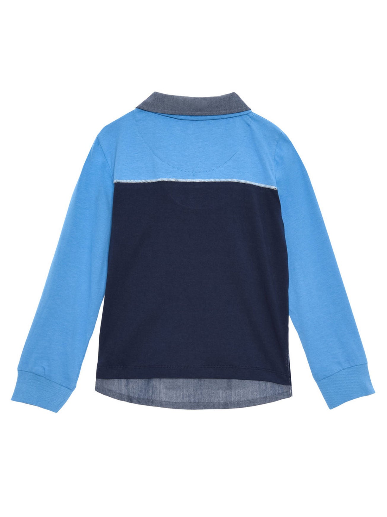 Name it polo cotone elasticizzato doppio colletto inserto jeans  bambino mod. Nitlars Lars