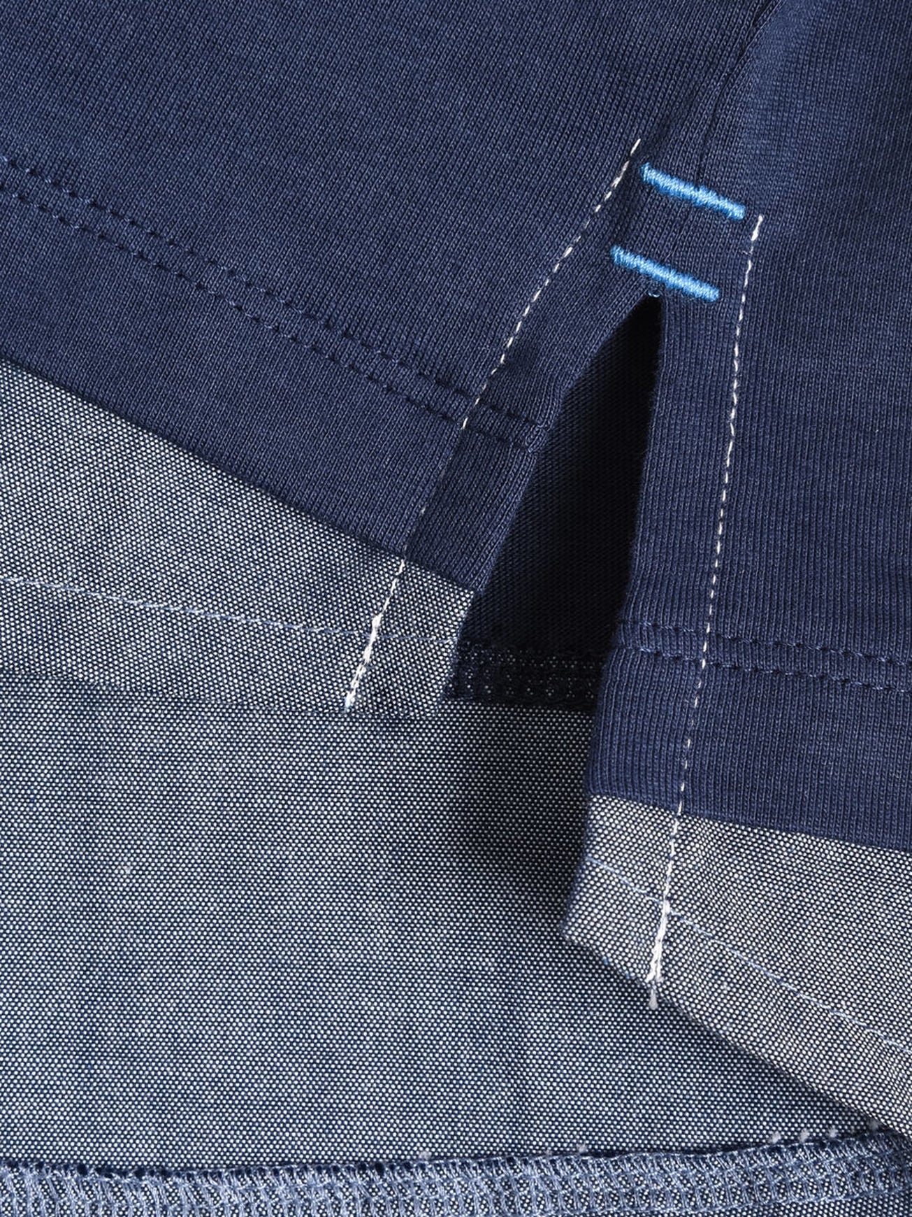 Name it polo cotone elasticizzato doppio colletto inserto jeans  bambino mod. Nitlars Lars