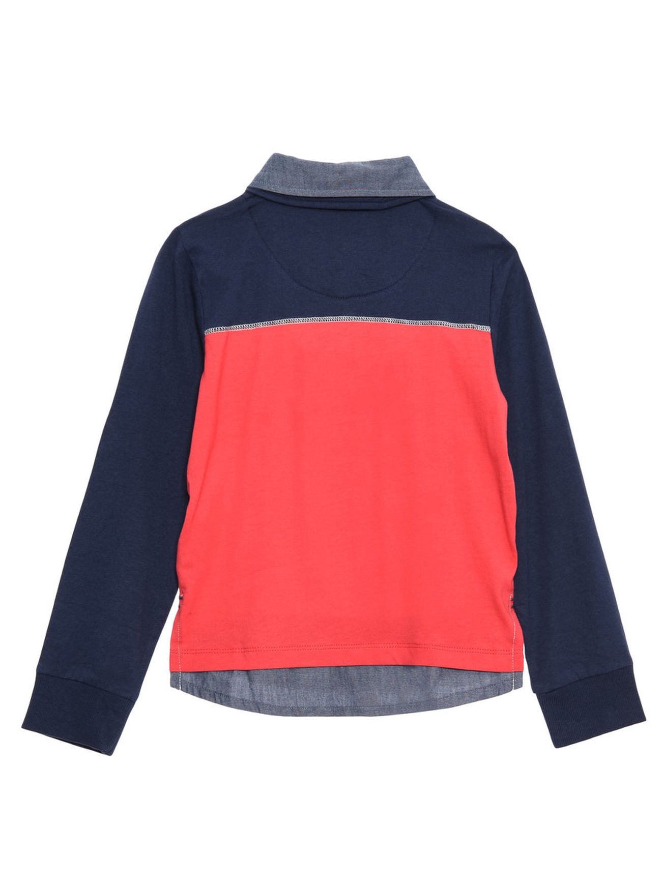 Name it polo cotone elasticizzato doppio colletto inserto jeans  bambino mod. Nitlars Lars