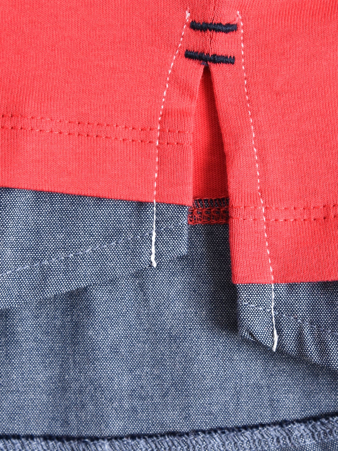 Name it polo cotone elasticizzato doppio colletto inserto jeans  bambino mod. Nitlars Lars
