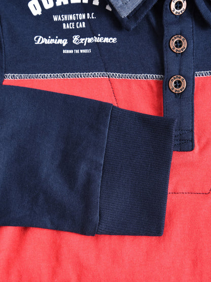 Name it polo cotone elasticizzato doppio colletto inserto jeans  bambino mod. Nitlars Lars