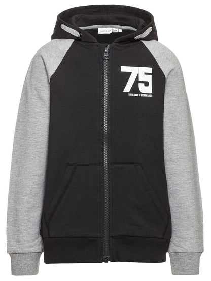 Name it b.no felpa zip lunga  cappuccio mod. krisio