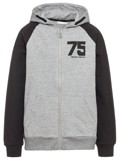 Name it b.no felpa zip lunga  cappuccio mod. krisio