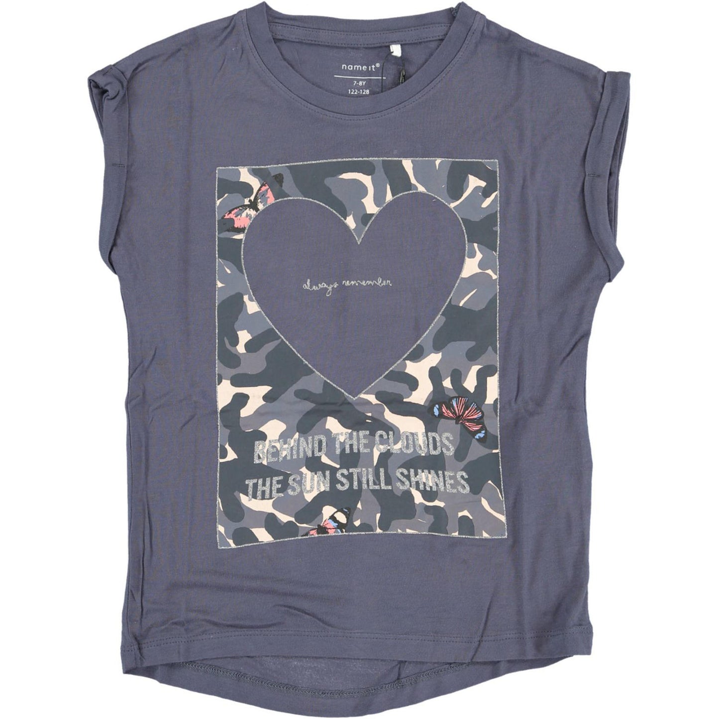Name it t-shirt mezza manica b.na con stampa sul davanti modello nkfkamille