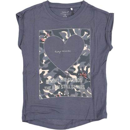 Name it t-shirt mezza manica b.na con stampa sul davanti modello nkfkamille