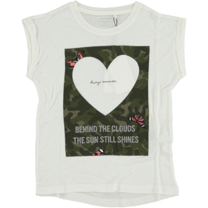 Name it t-shirt mezza manica b.na con stampa sul davanti modello nkfkamille