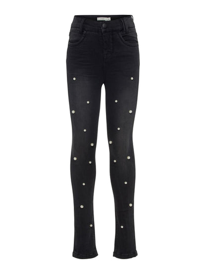 name it jeans b.na con con applicazione perle modello polly