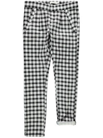 pantalone b.na cotone a quadri mod. rose