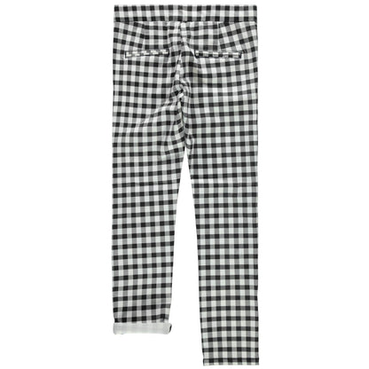 pantalone b.na cotone a quadri mod. rose