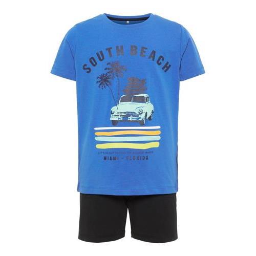 Name it completo t-shirt e bermuda  b.no con molla in vita mod. nkmzox