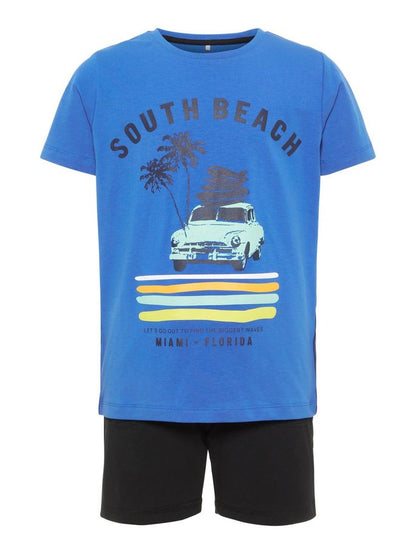 Name it completo t-shirt e bermuda  b.no con molla in vita mod. nkmzox