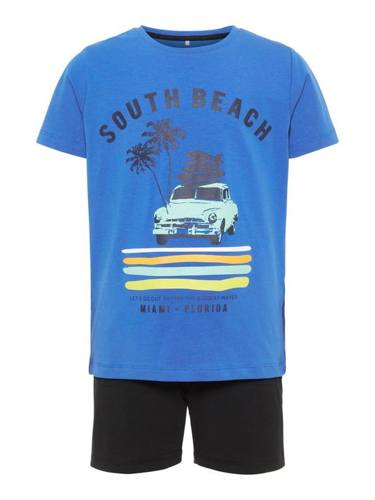 Name it completo t-shirt e bermuda  b.no con molla in vita mod. nkmzox