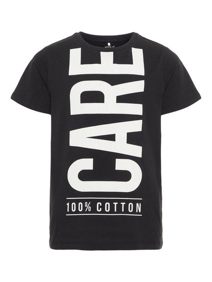 name t-shirt m/m b.no con scritta mod.nkmdanno