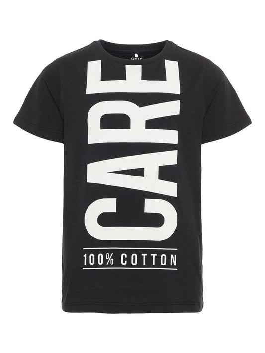 name t-shirt m/m b.no con scritta mod.nkmdanno