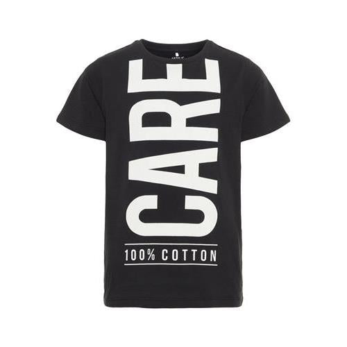 name t-shirt m/m b.no con scritta mod.nkmdanno