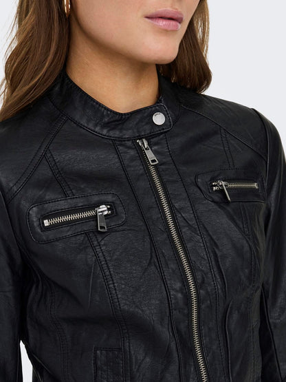 ONLY Giubbino in pelle sintetica onlbandit faux leather biker otw noos
