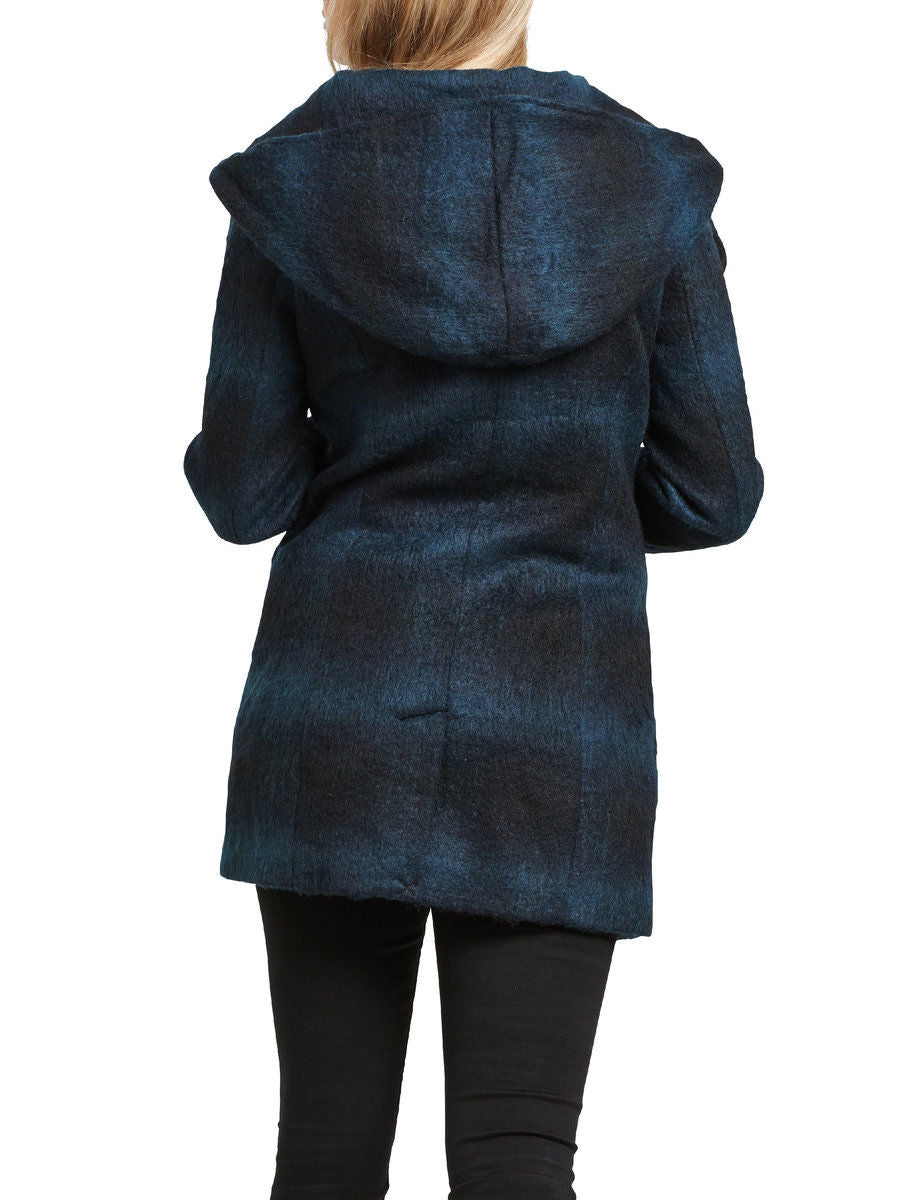 Cappotto in lana con cappuccio mod.IDEA