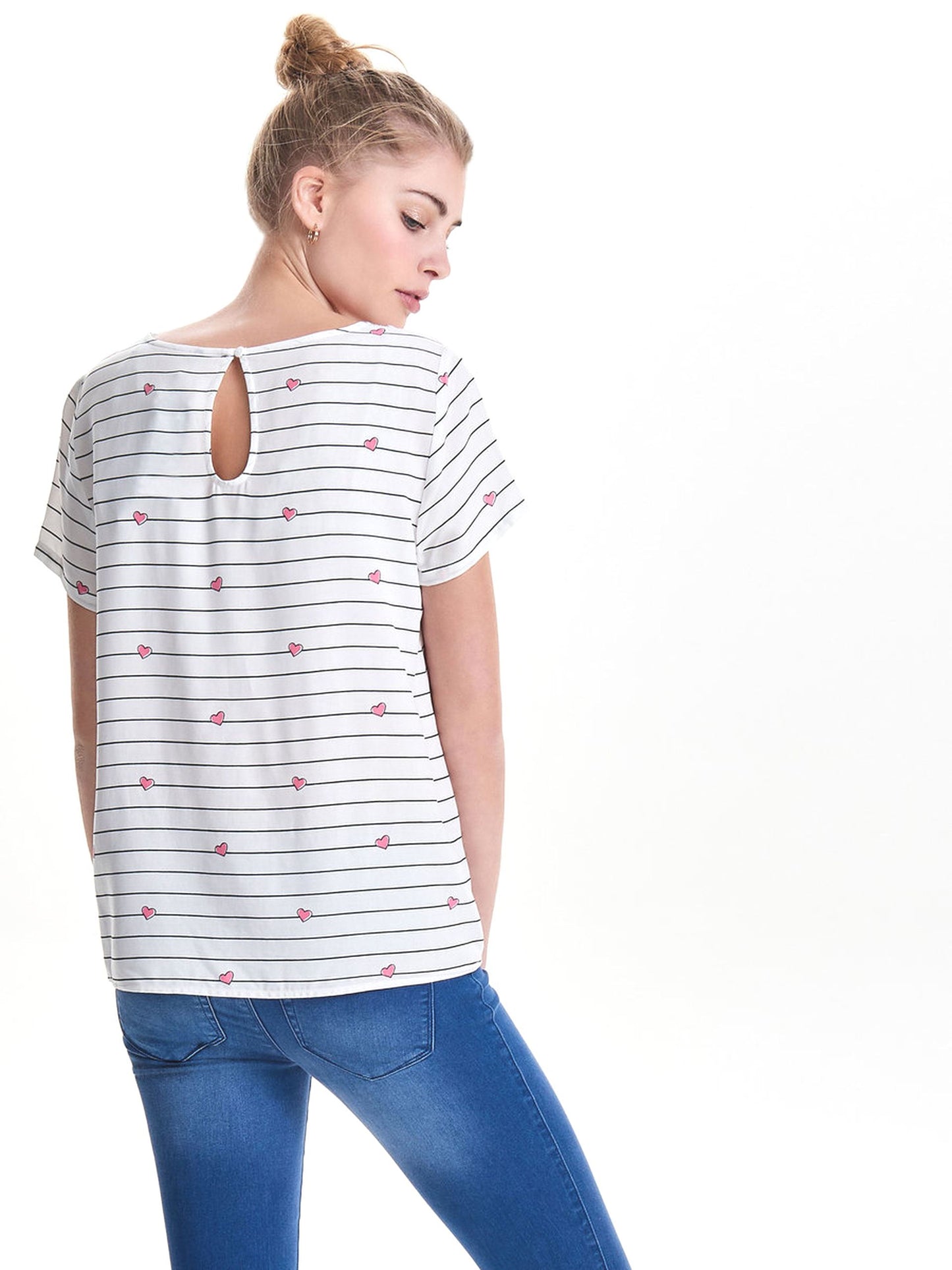 T-shirt manica corta in viscosa Heart