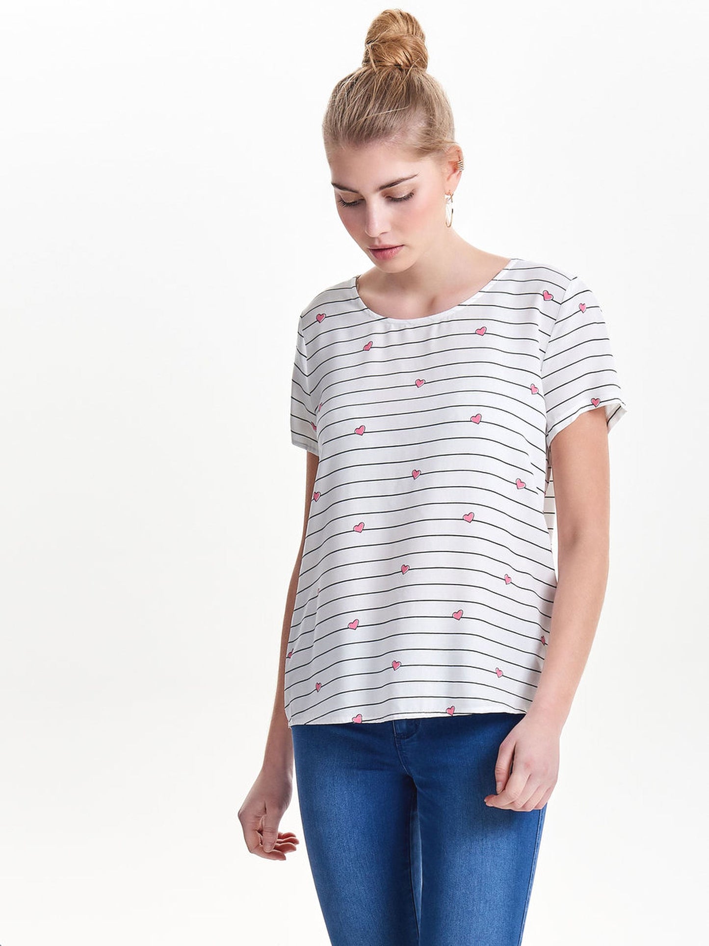 T-shirt manica corta in viscosa Heart