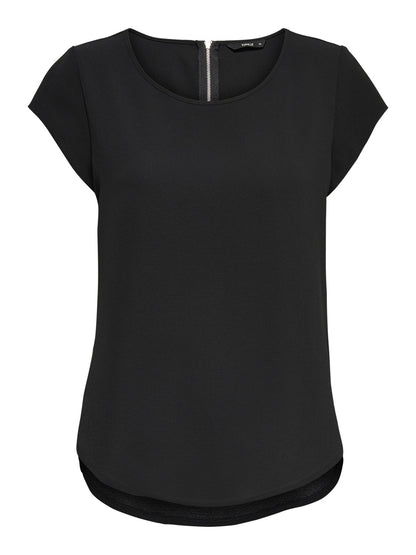 only camicia mezza manica con zip dietro al collo modello onvic s/s solid