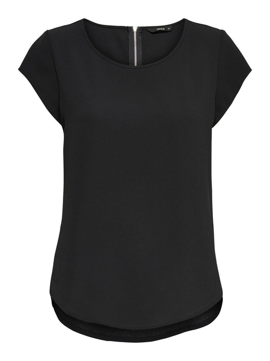 only camicia mezza manica con zip dietro al collo modello onvic s/s solid