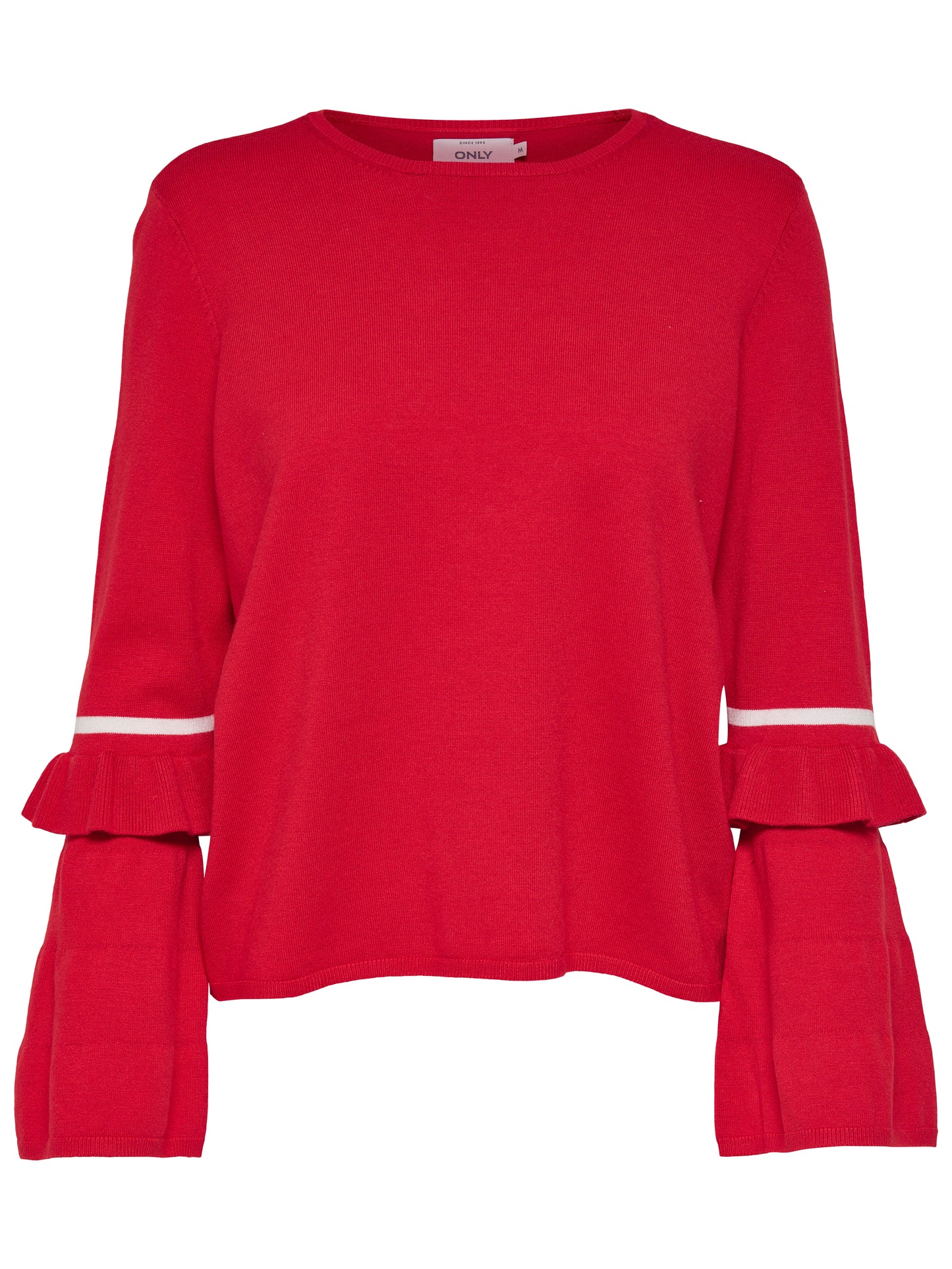 Only Maglia giro collo con motivo alle maniche modello Ellen