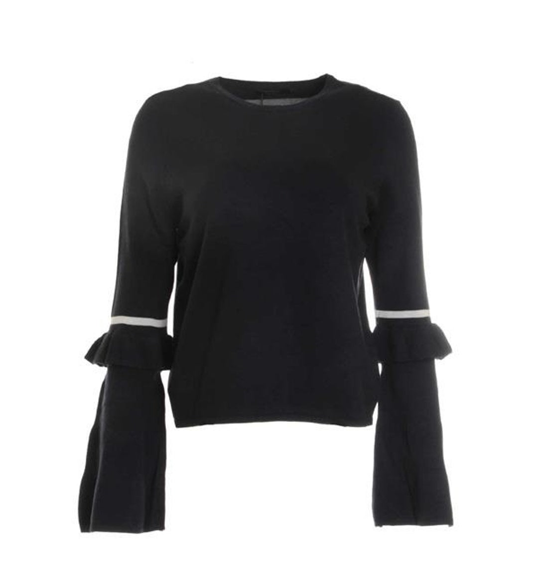 Only Maglia giro collo con motivo alle maniche modello Ellen