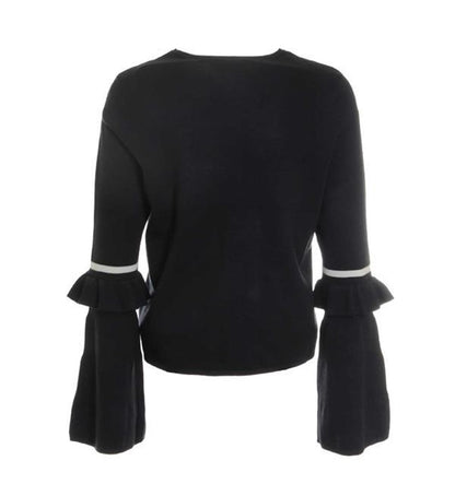 Only Maglia giro collo con motivo alle maniche modello Ellen