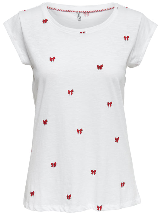Only T-shirt mezza manica  (fiocco) mod. Bone