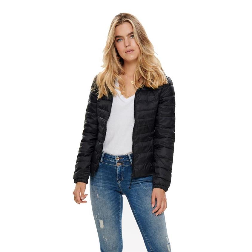 Only piumino donna con cappuccio  tahoe hood cento grammi nero