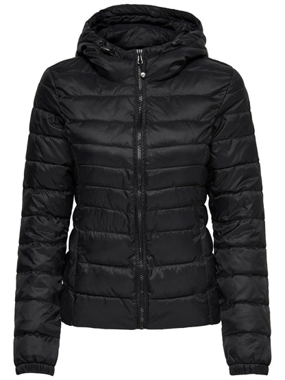 Only piumino donna con cappuccio  tahoe hood cento grammi nero