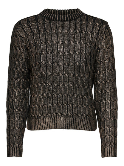 only maglia giro collo con treccie mod. glow