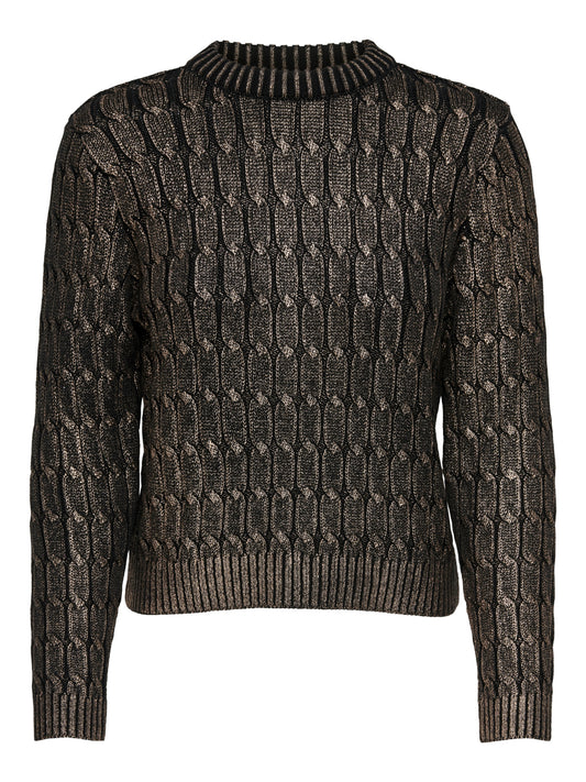 only maglia giro collo con treccie mod. glow