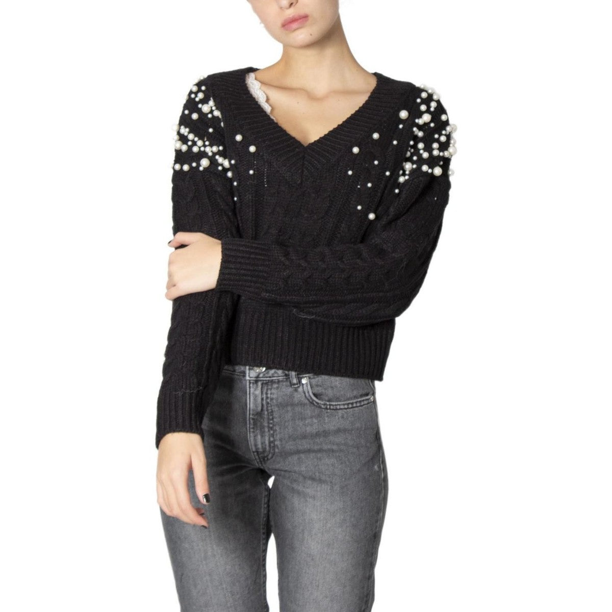 Only maglione donna valenzia pullover con perle