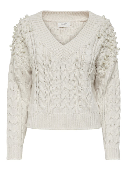 Only maglione donna valenzia pullover con perle