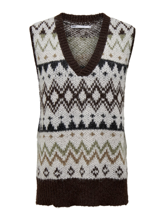 ONLY  Gilet in maglia con scolla V