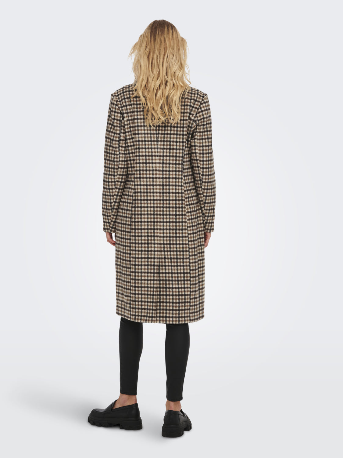 Only cappotto fantasia onlemma fitted coat check otw