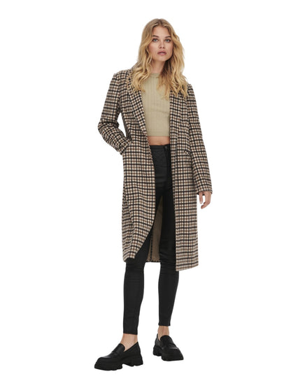 Only cappotto fantasia onlemma fitted coat check otw