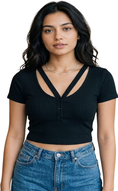 Only top nlemma ss v-neck cropped