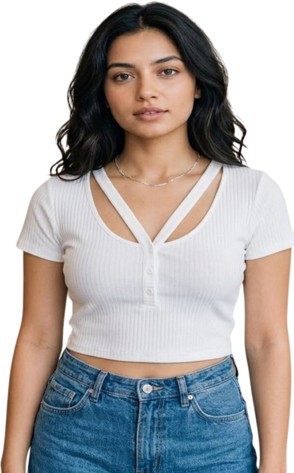 Only top nlemma ss v-neck cropped