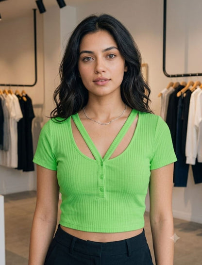 Only top nlemma ss v-neck cropped