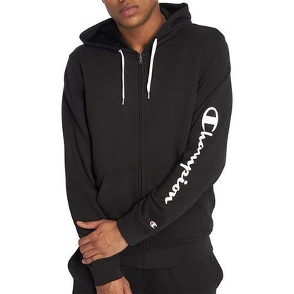 champion felpa z/l cappuccio american basic
