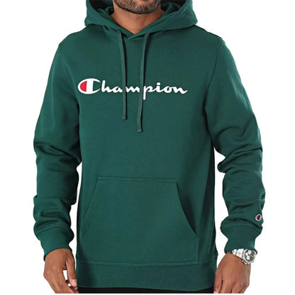 Champion felpa cappuccio scritta grande
